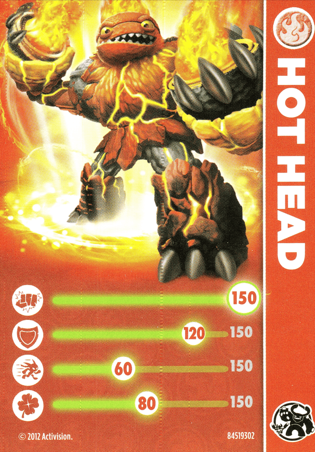 Skylanders Giants Hot Head Karte