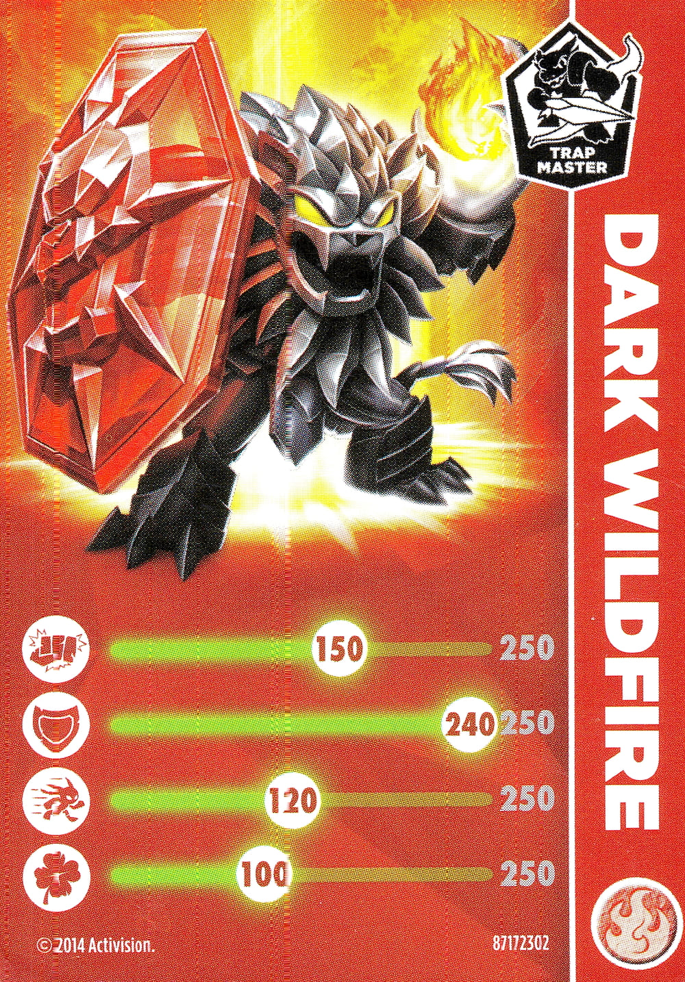 Skylanders Trap Team Dark Wildfire Karte