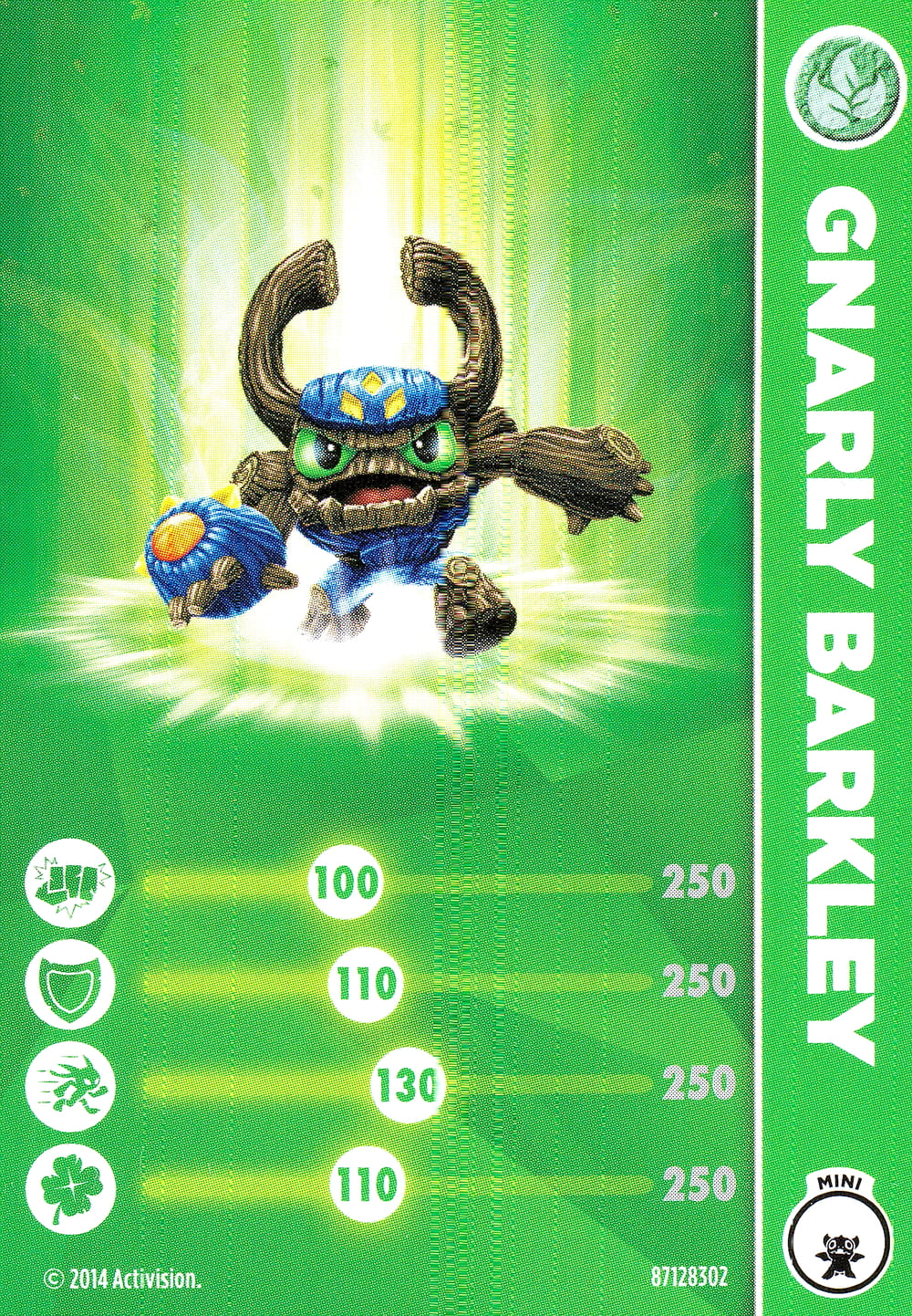 Skylanders Trap Team Gnarly Barkley Karte