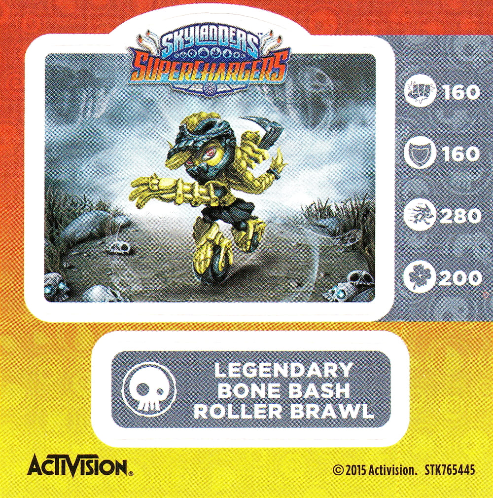 Skylanders Superchargers Legendary Bone Bash Roller Brawl Aufkleber