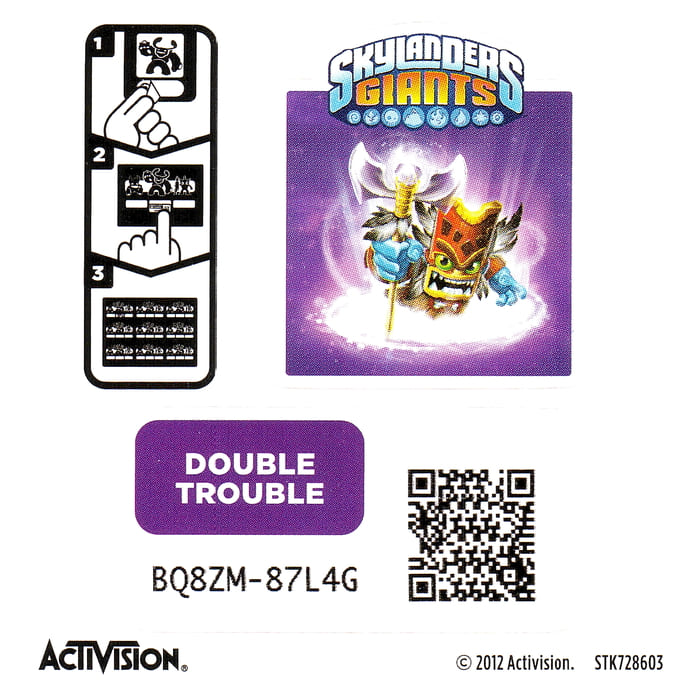 Skylanders Giants Double Trouble Aufkleber