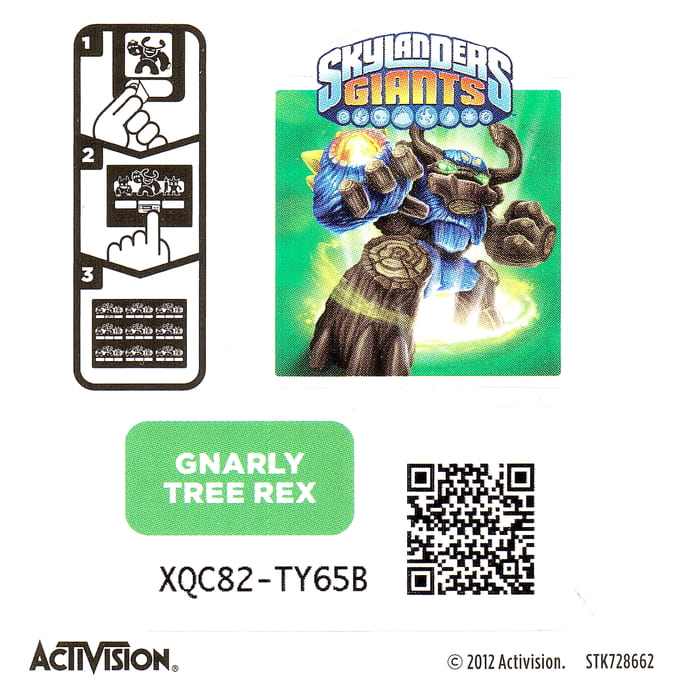 Skylanders Giants Gnarly Tree Rex Aufkleber