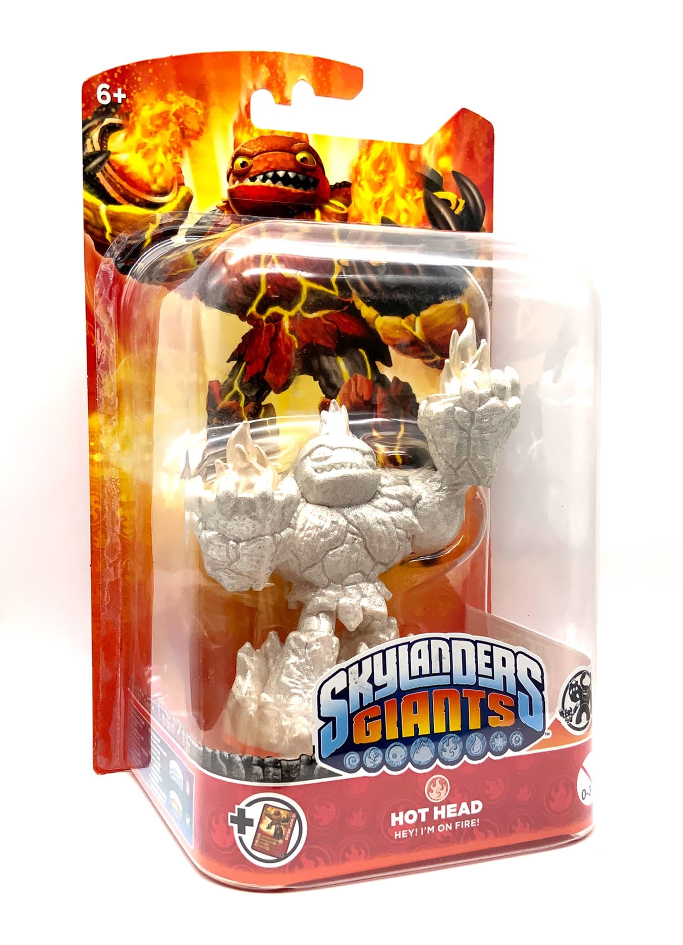 Skylanders Giants Sparkle Hot Head Glitter Silver /Pearl White in OVP (geklebt)