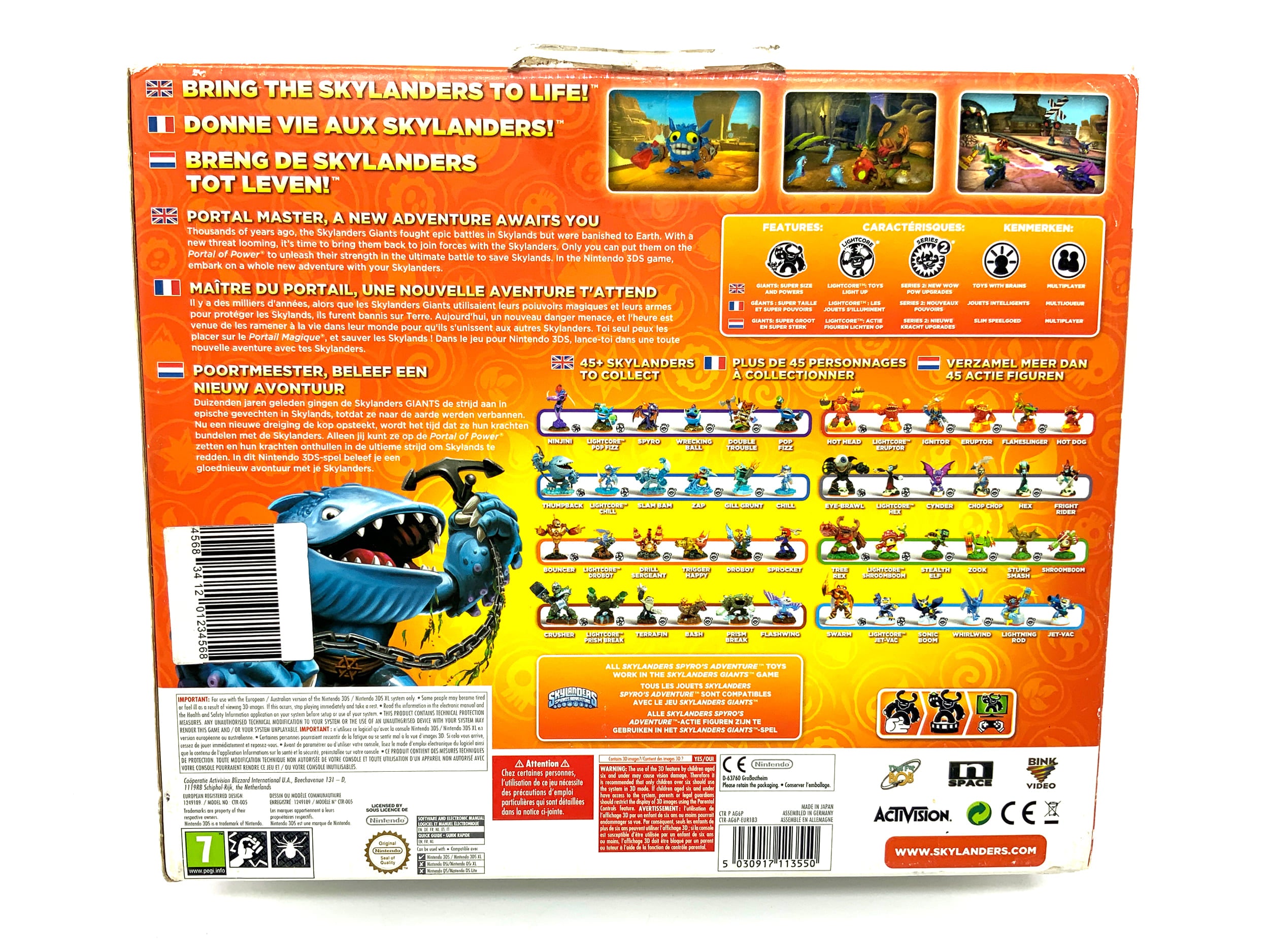 Skylanders Giants Booster Pack Nintendo 3DS englisch, französisch,niederländisch