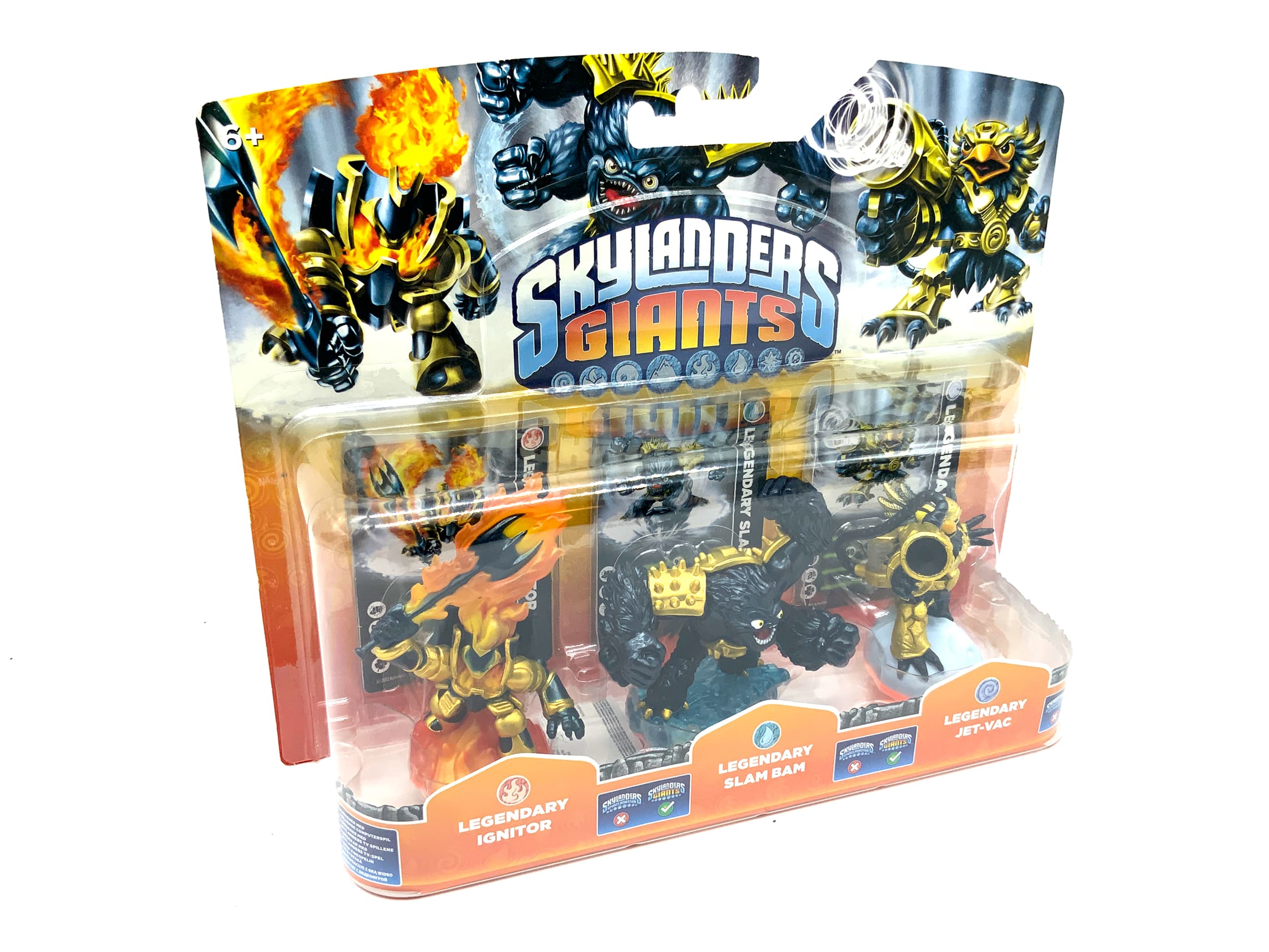 Skylanders Giants Legendary Triple Pack Ignitor + Slam Bam + Jet-Vac in OVP