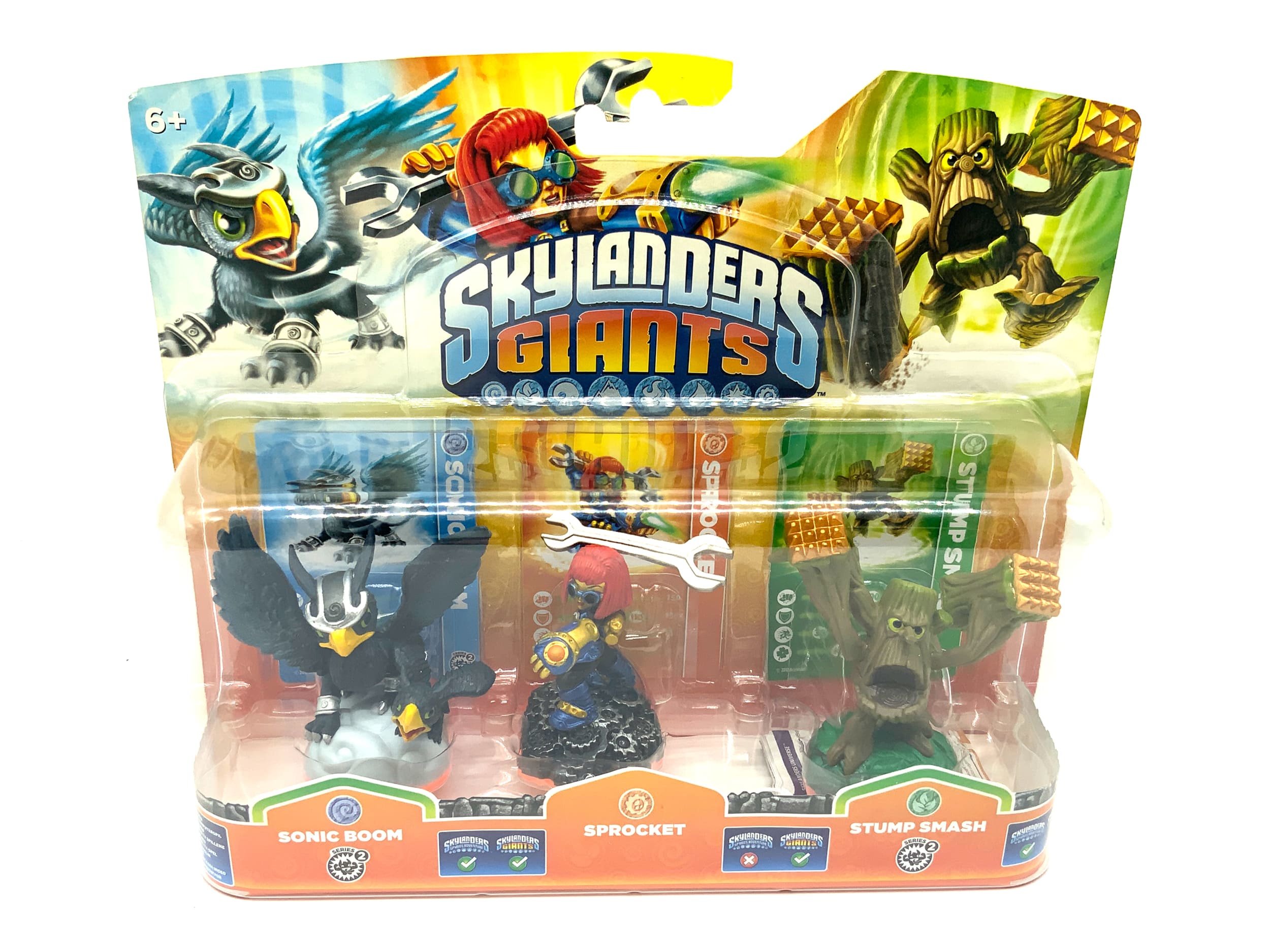 Skylanders Giants Triple Pack Sonic Boom + Sprocket +Stump Smash in OVP