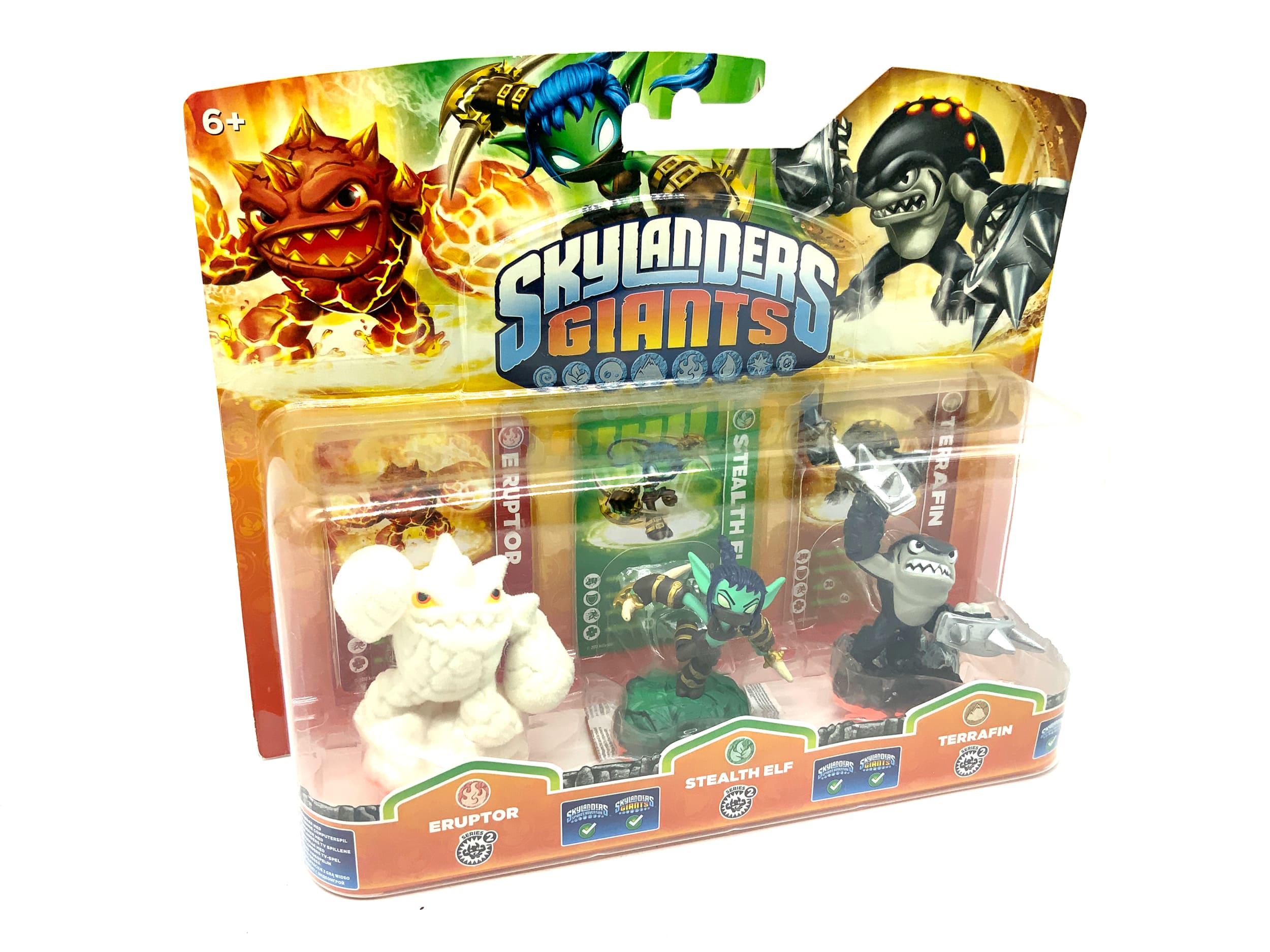 Skylanders Giants Triple Pack White Flocked Eruptor 3er Pack Chase Variante OVP
