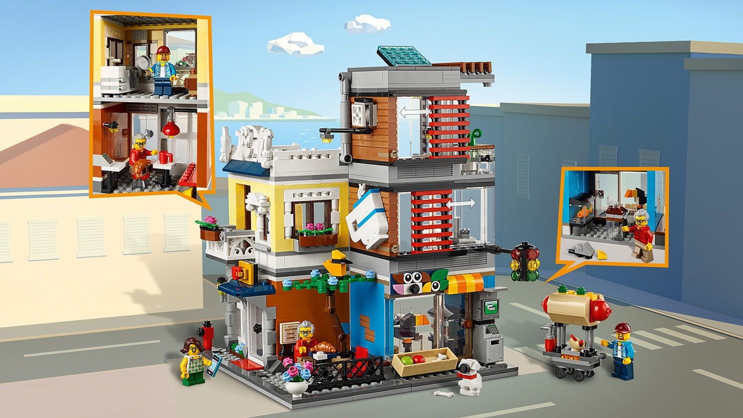 LEGO Creator 31097 Townhouse with Pet Shop & Café