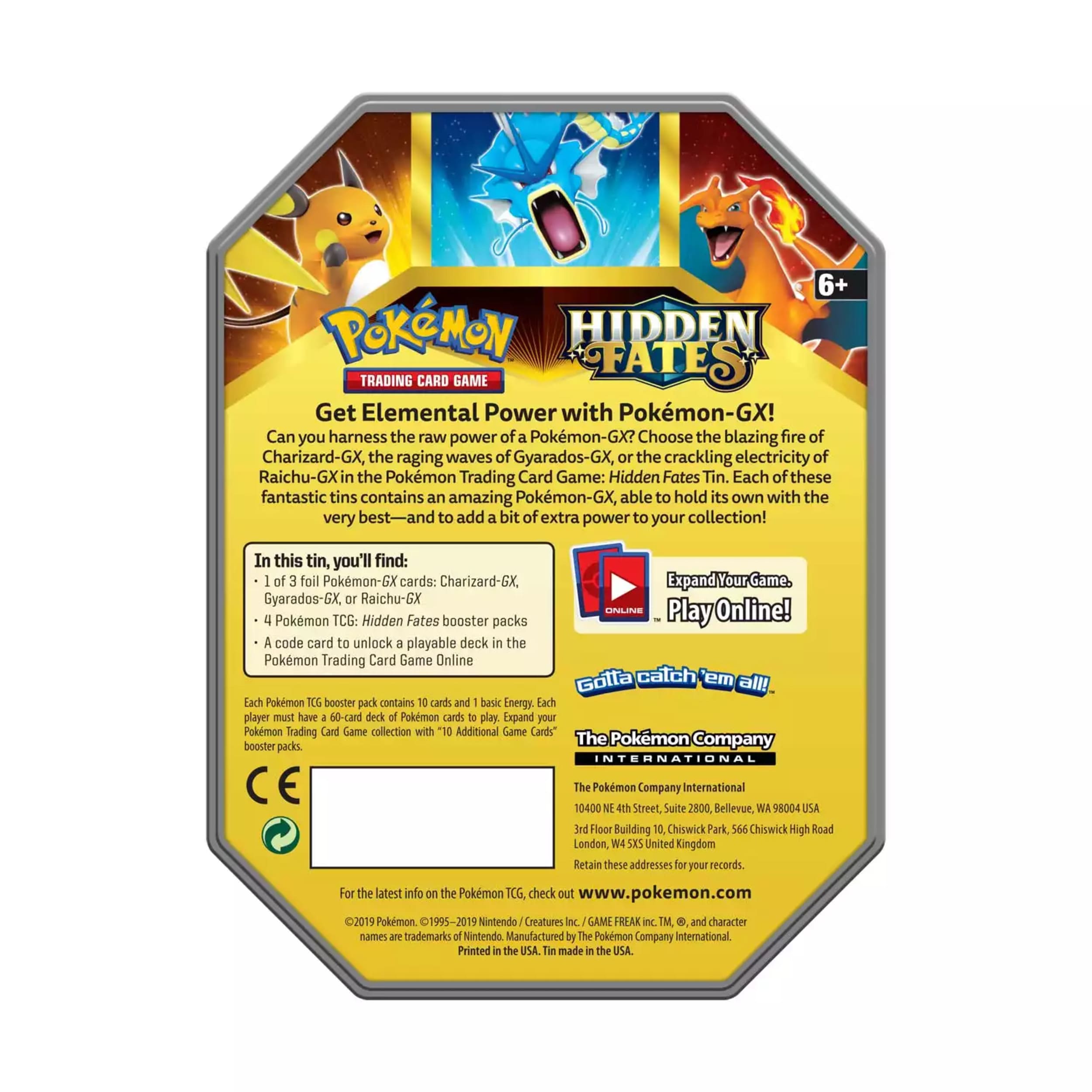Pokémon Sun & Moon Hidden Fates Tin Charizard (englisch)