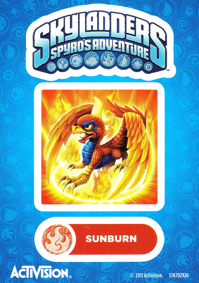 Skylanders Spyros Adventure Sunburn Aufkleber