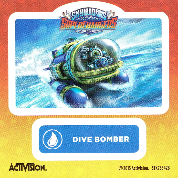 Skylanders Superchargers Dive Bomber Aufkleber