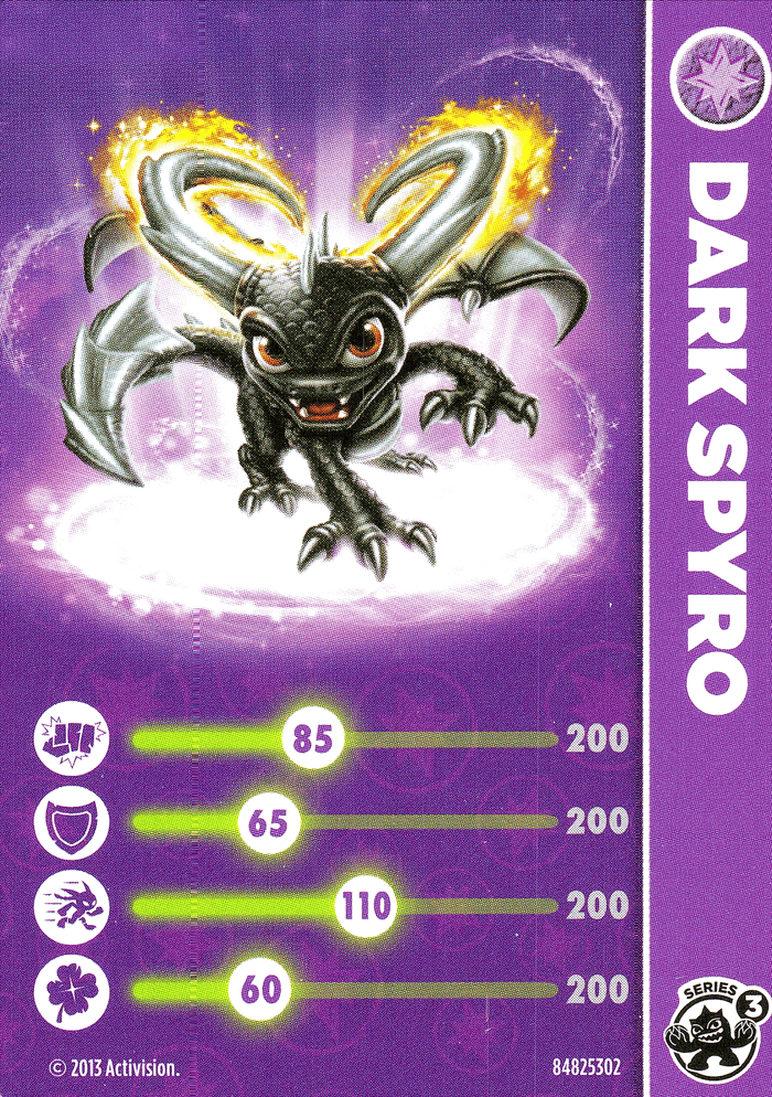 Skylanders Swap Force Dark Spyro Karte
