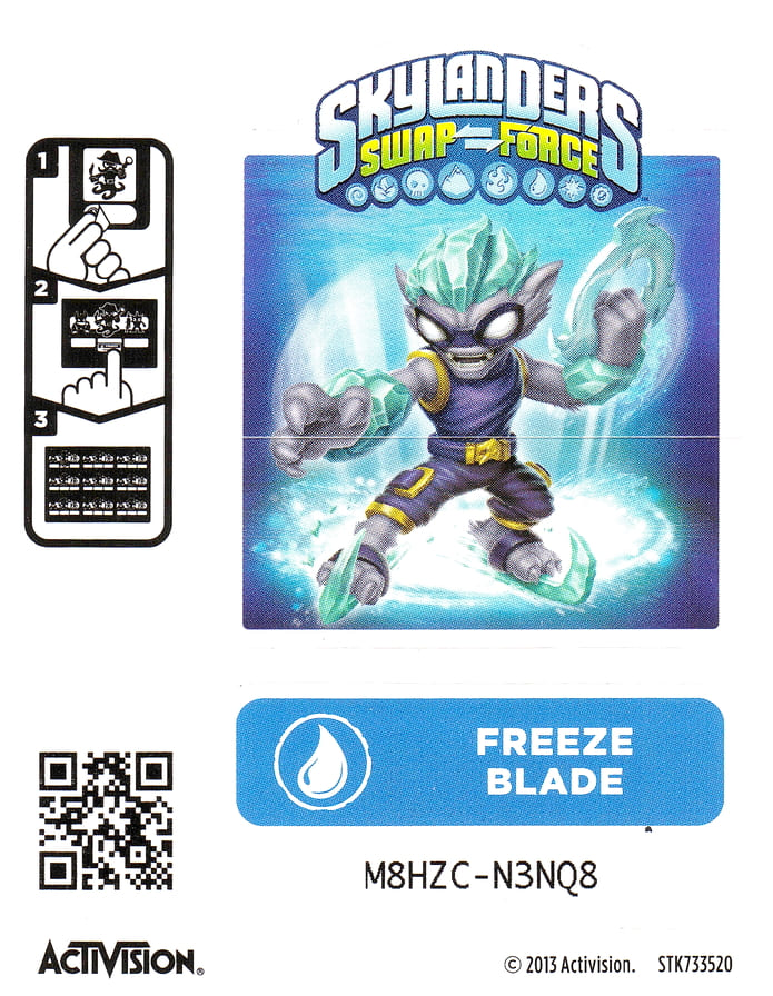 Skylanders Swap Force Freeze Blade Aufkleber