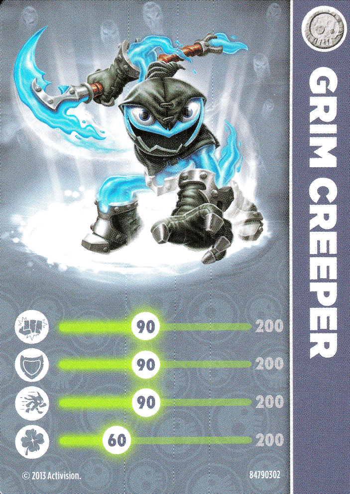 Skylanders Swap Force Grim Creeper Karte