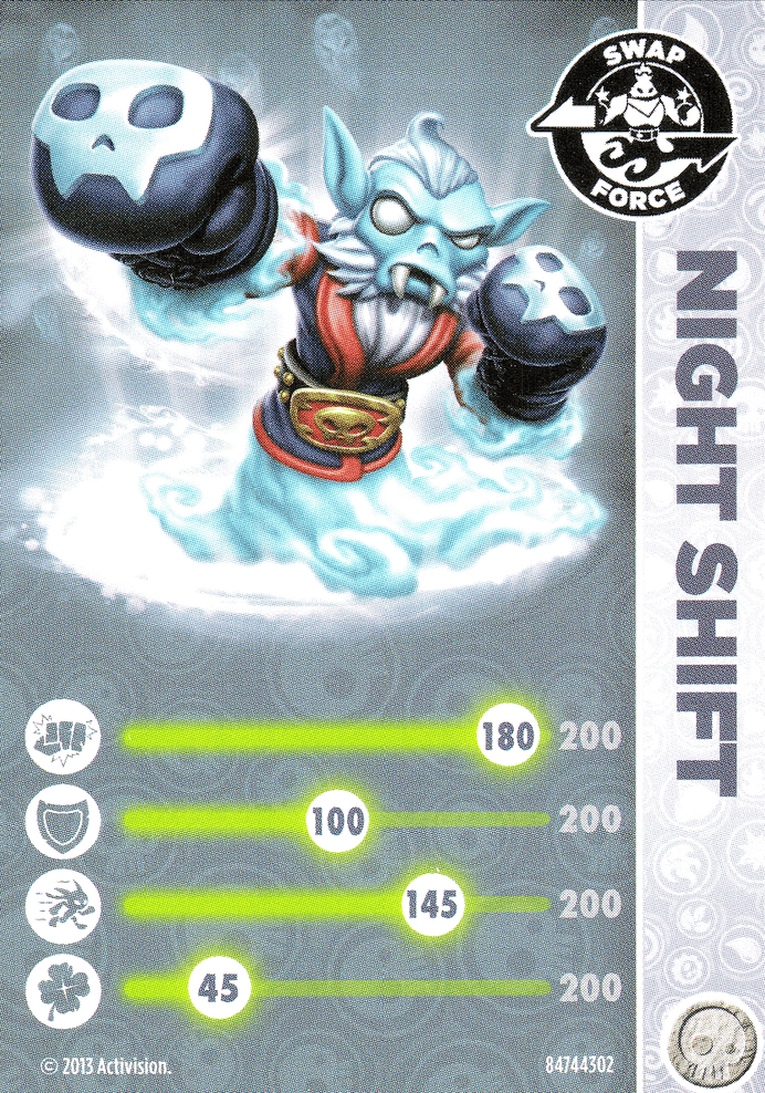 Skylanders Swap Force Night Shift Karte