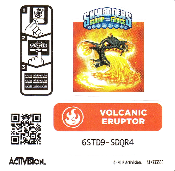 Skylanders Swap Force Volcanic Eruptor Aufkleber