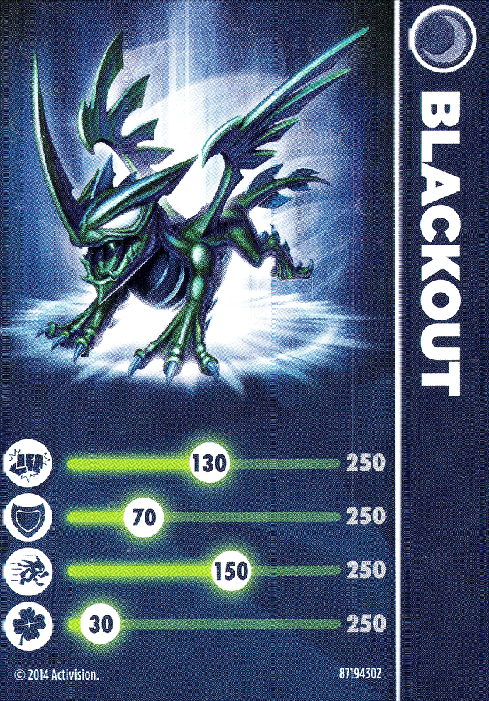 Skylanders Trap Team Blackout Karte