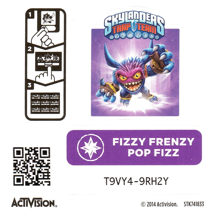 Skylanders Trap Team Fizzy Frenzy Pop Fizz Aufkleber