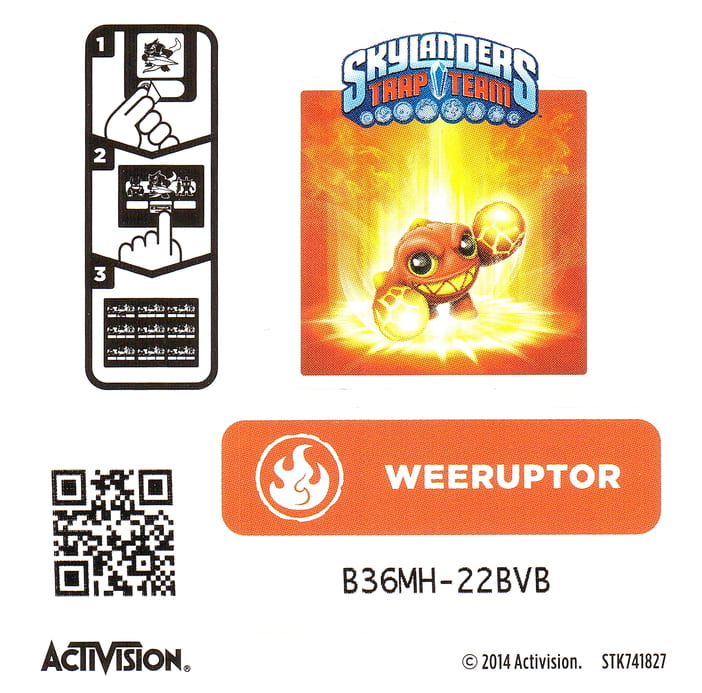 Skylanders Trap Team Weeruptor Aufkleber