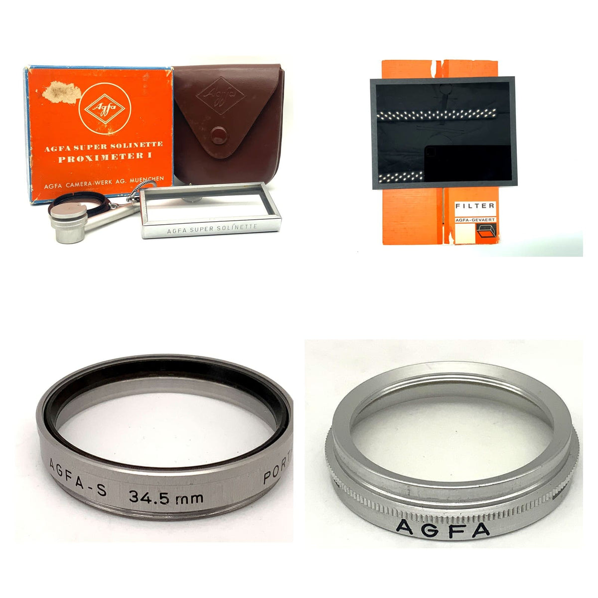 Agfa Filter Auswahl Nahlinse UV Porträtlinse Dunkelkammerfilter Objektivfilter