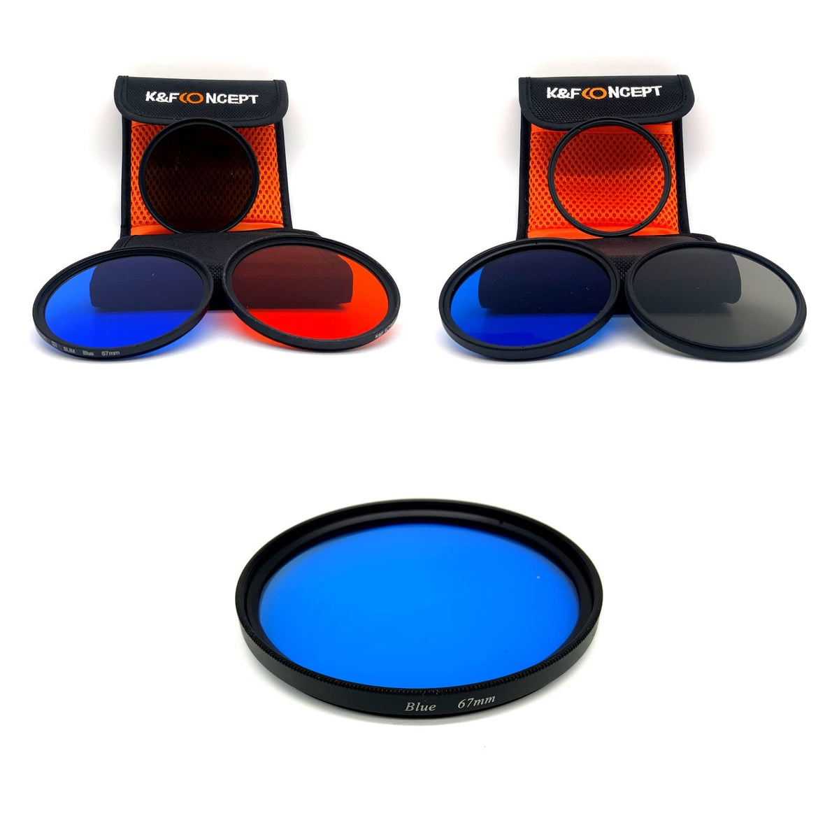 Farbfilter 67mm Auswahl Orange Blau K&F Concept Filter Schwarzweiß SW-Filter