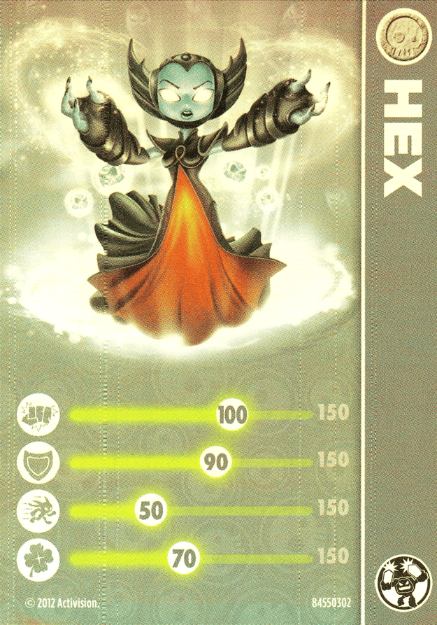 Skylanders Giants Hex Light Core Karte