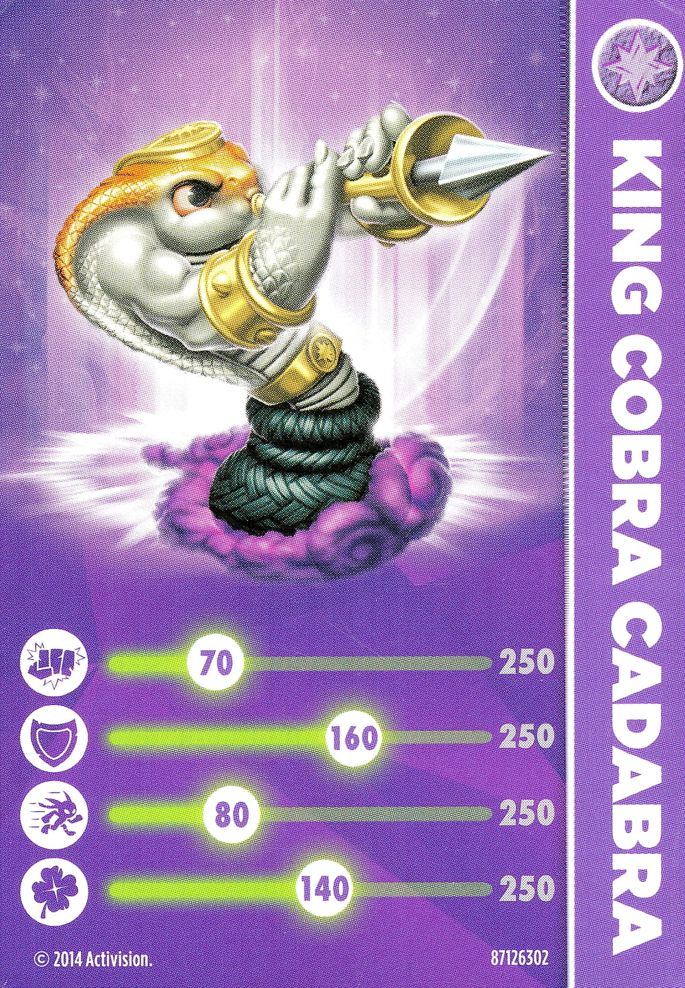 Skylanders Trap Team Cobra Cadabra King Karte