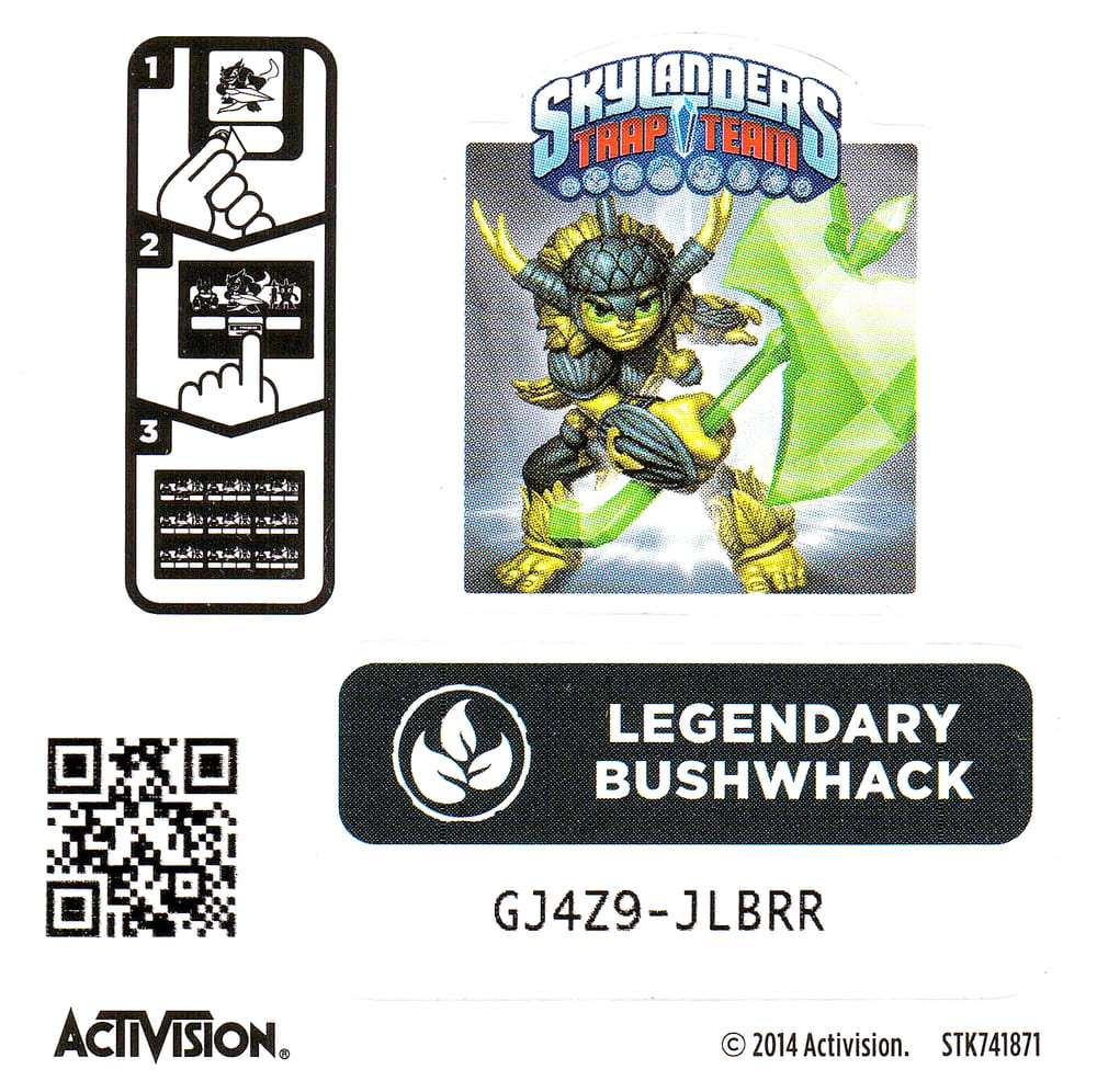 Skylanders Trap Team Legendary Bushwhack Aufkleber