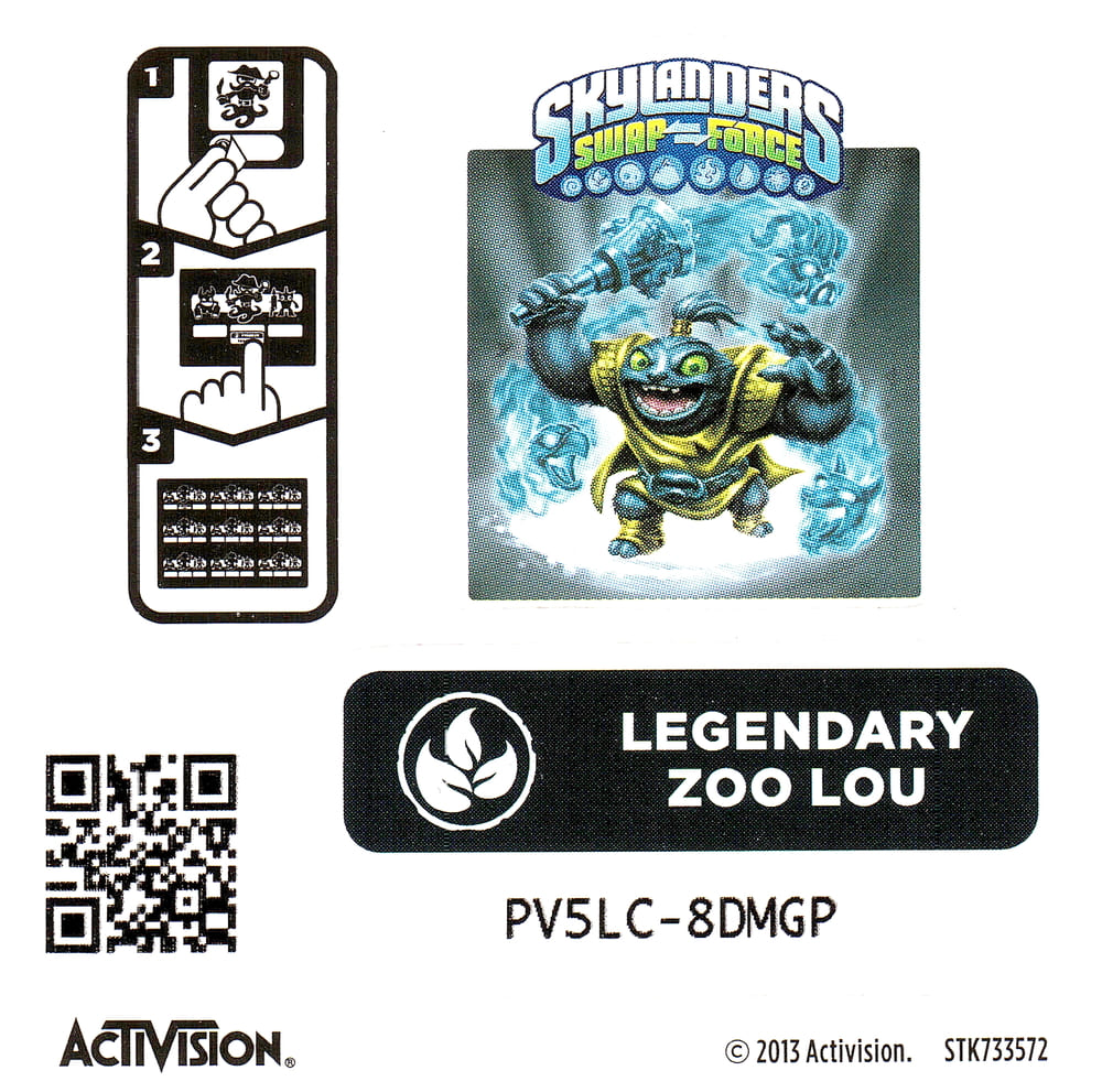 Skylanders Swap Force Legendary Zoo Lou Aufkleber