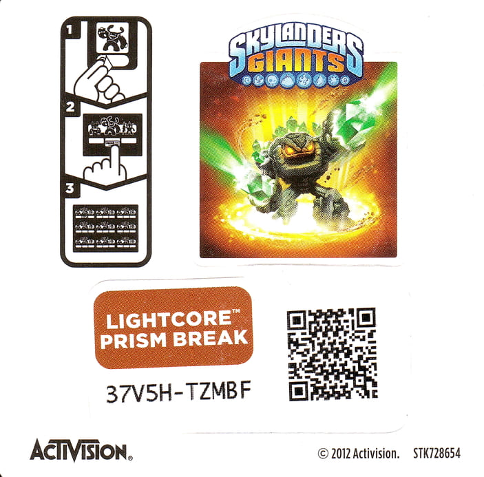 Skylanders Giants Lightcore Prism Break Aufkleber