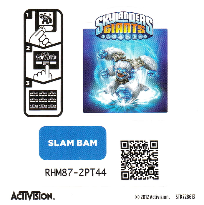 Skylanders Giants Slam Bam Aufkleber