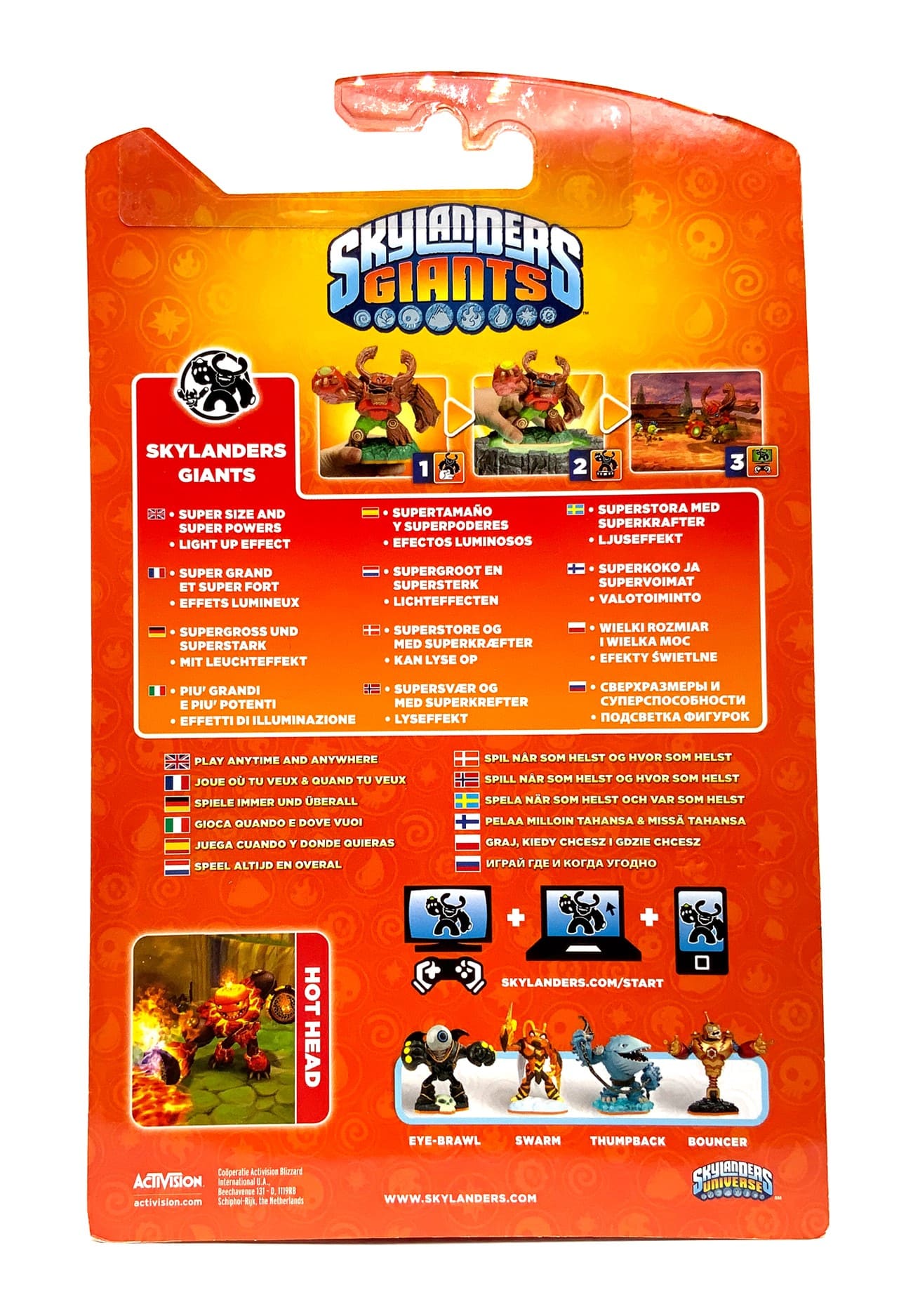 Skylanders Giants Sparkle Hot Head Glitter Silver /Pearl White in OVP (geklebt)