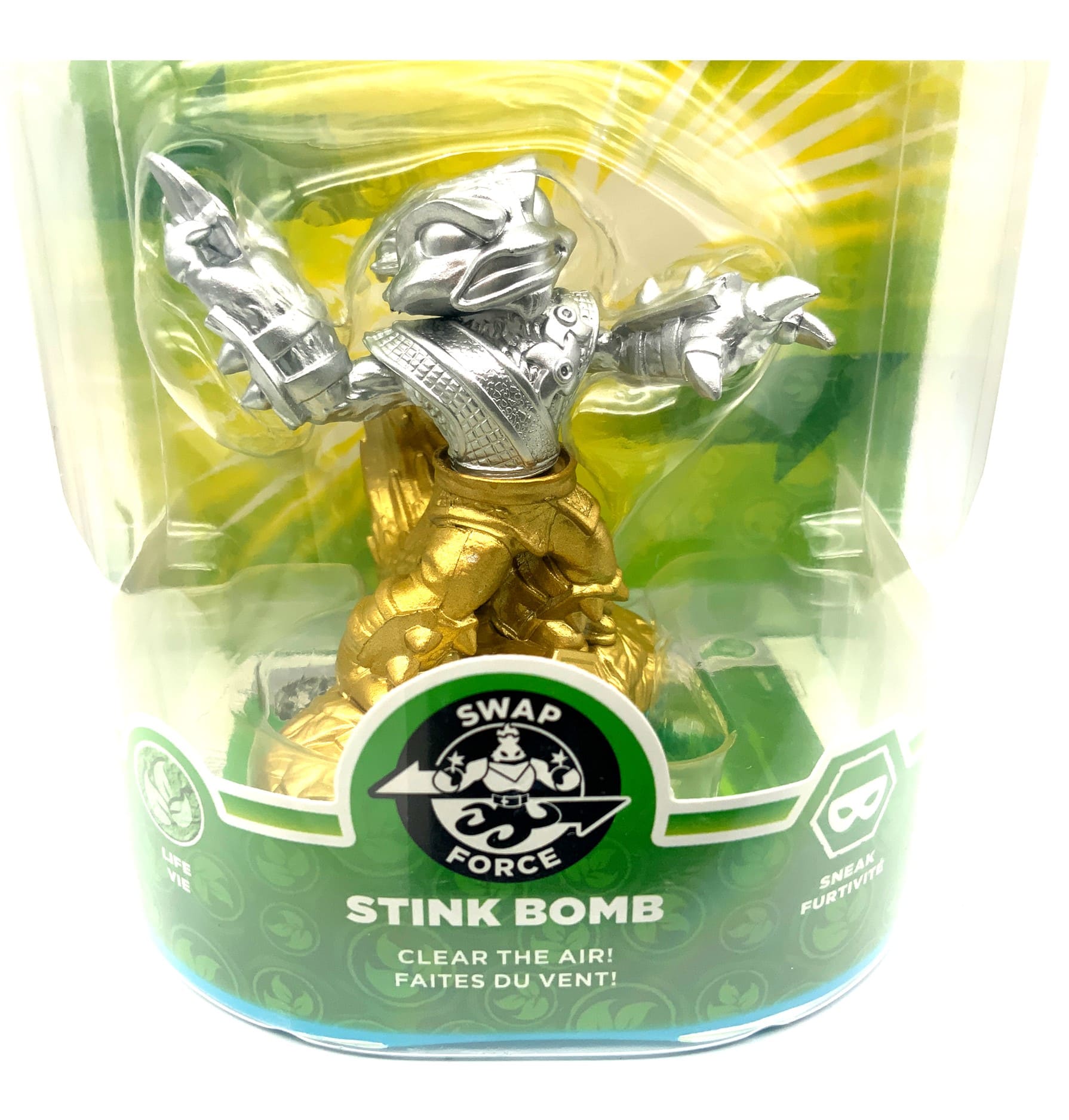 Skylanders Swap Force Gold Silver Stink Bomb Chase Variante in OVP (geklebt)