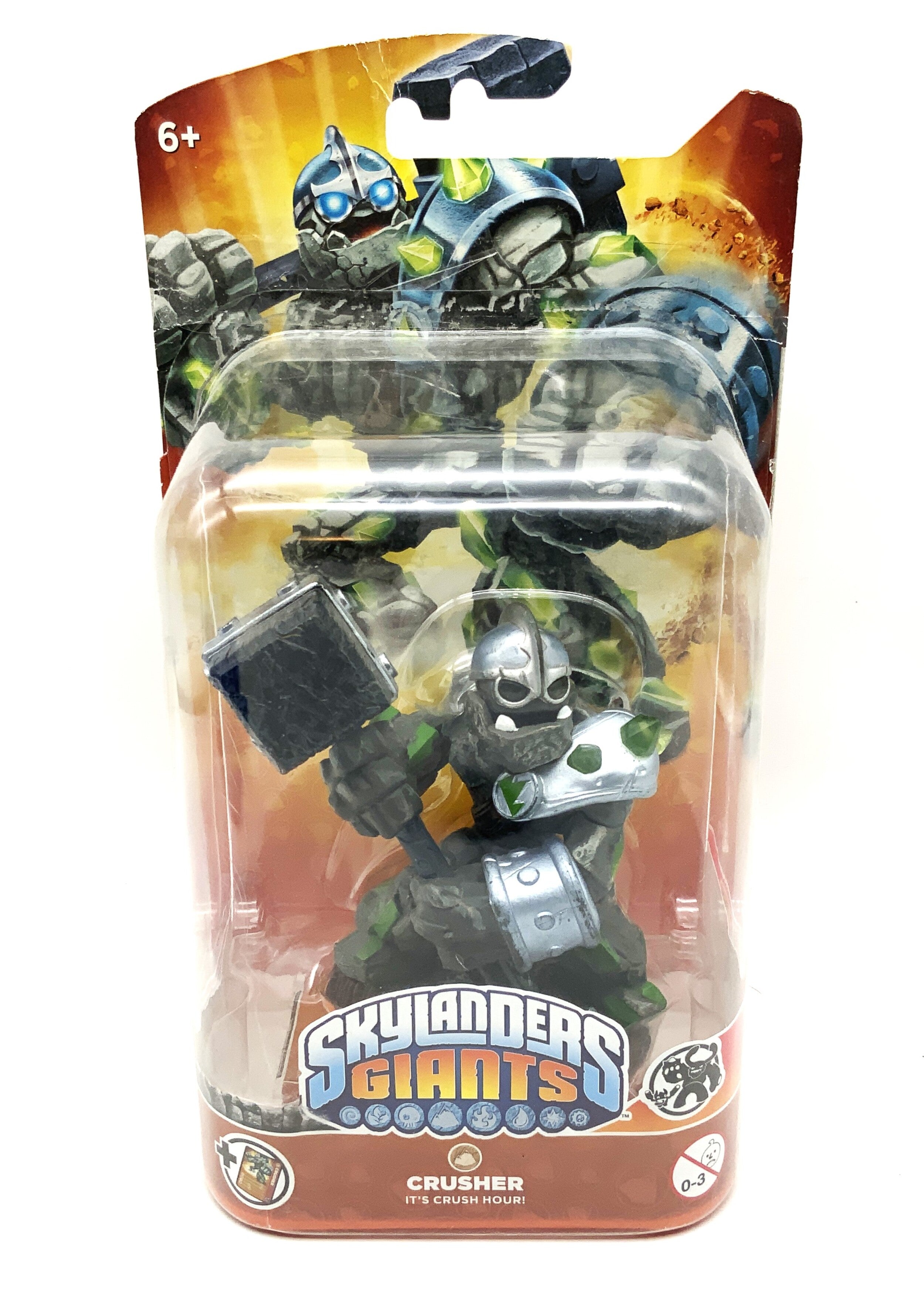 Skylanders Giants Crusher in original packaging. Adhesive comes off easily.