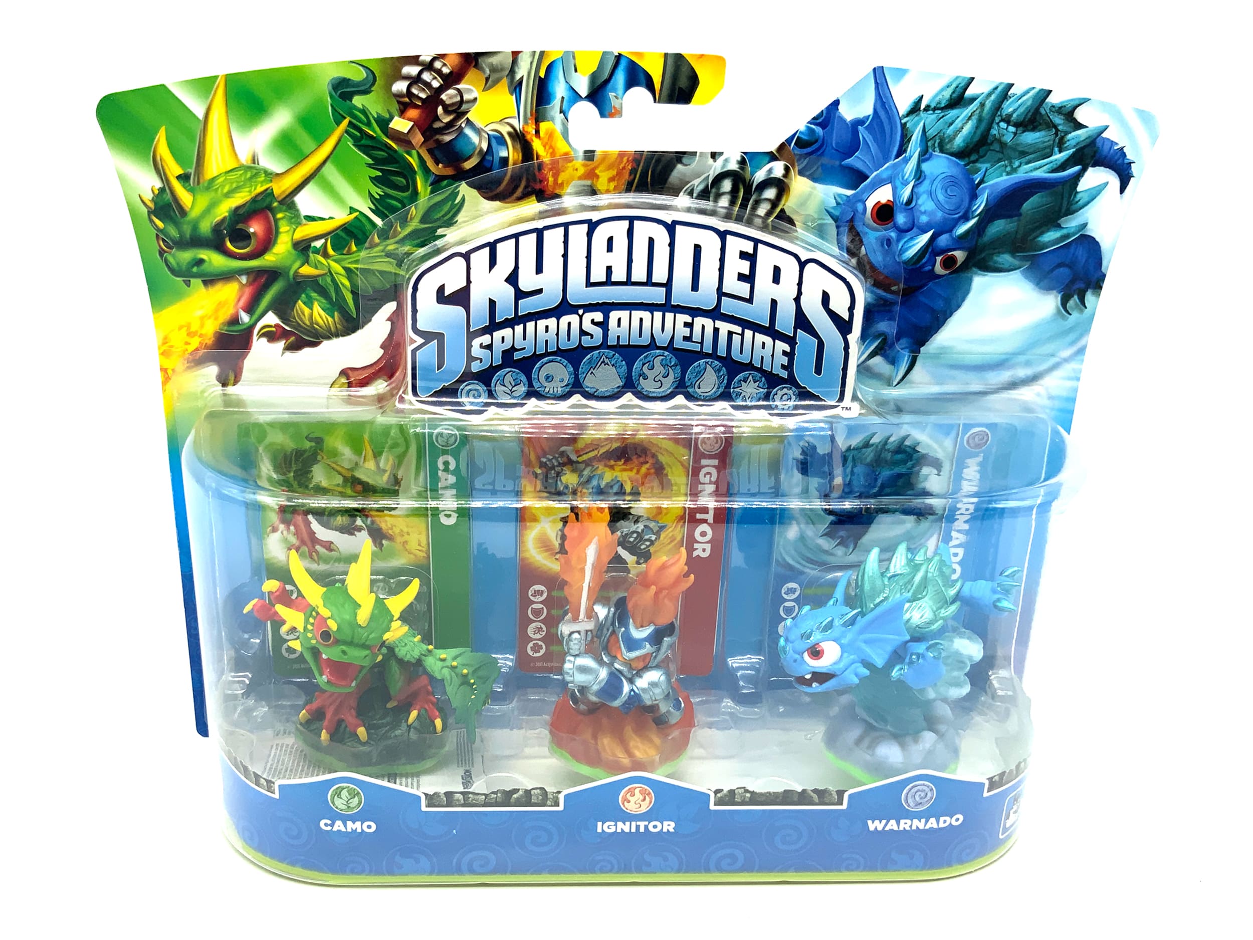 Skylanders Spyros Adventure Triple Pack Camo + Ignitor + Warnado in OVP