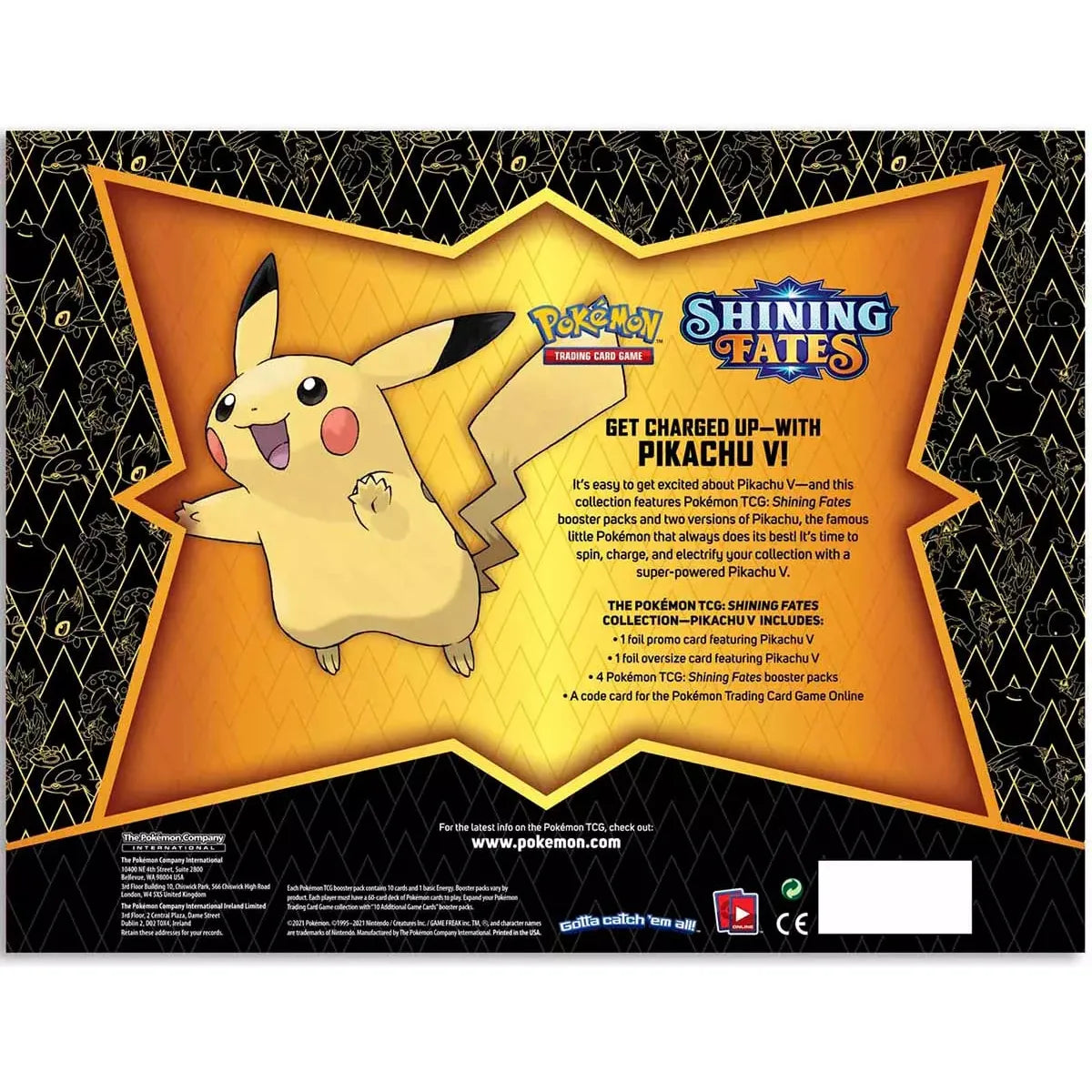 Pokémon Sword & Shield Shining Fates Pikachu V Collection (englisch)
