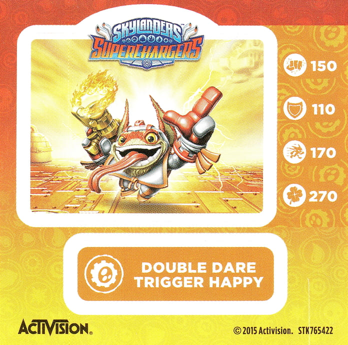 Skylanders Superchargers Double Dare Trigger Happy Aufkleber