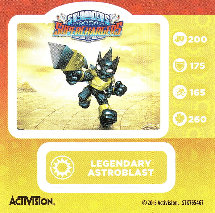 Skylanders Superchargers Legendary Astroblast Aufkleber