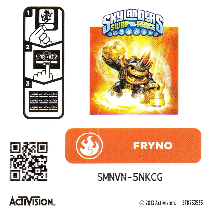 Skylanders Swap Force Fryno Aufkleber