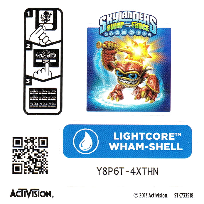 Skylanders Swap Force Lightcore Wham Shell Aufkleber