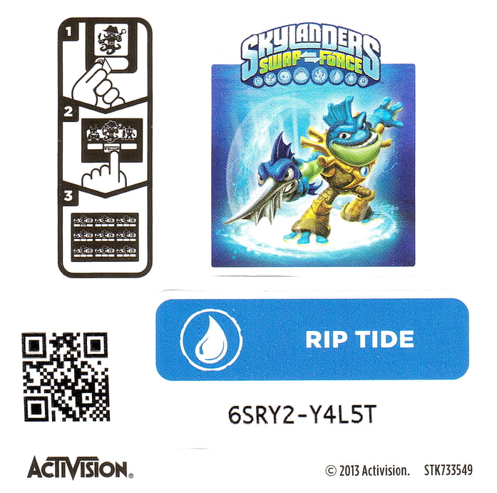 Skylanders Swap Force Rip Tide Aufkleber