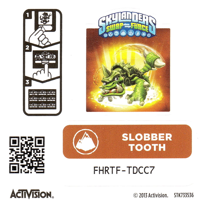 Skylanders Swap Force Slobber Tooth Aufkleber