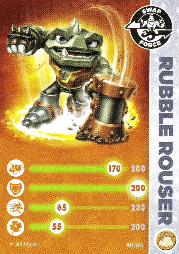 Skylanders Swap Force Rubble Rouser Karte