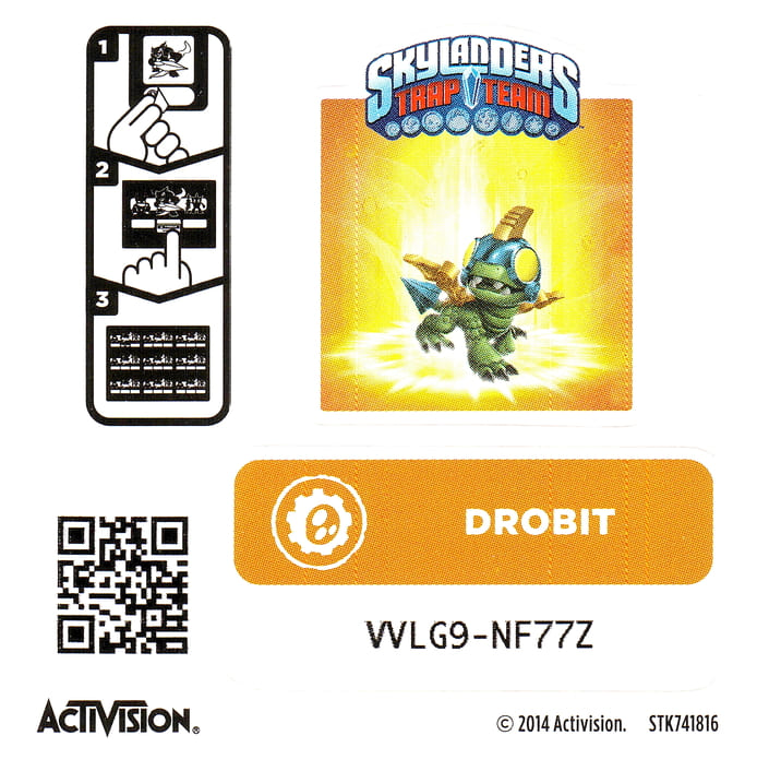 Skylanders Trap Team Drobit Aufkleber