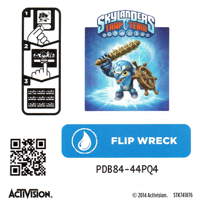 Skylanders Trap Team Flip Wreck Aufkleber
