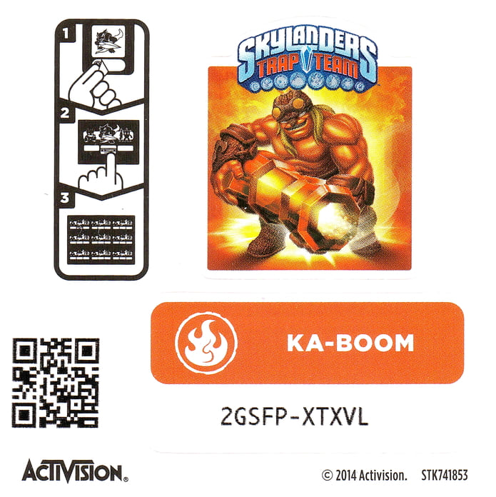 Skylanders Trap Team Ka-Boom Aufkleber