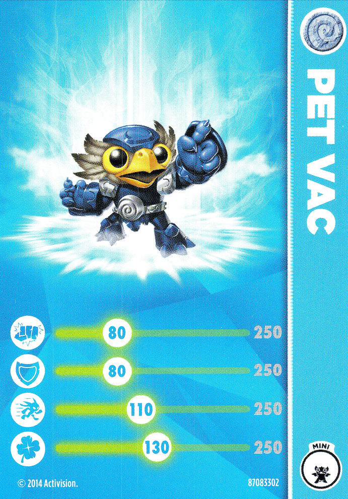 Skylanders Trap Team Pet Vac Karte
