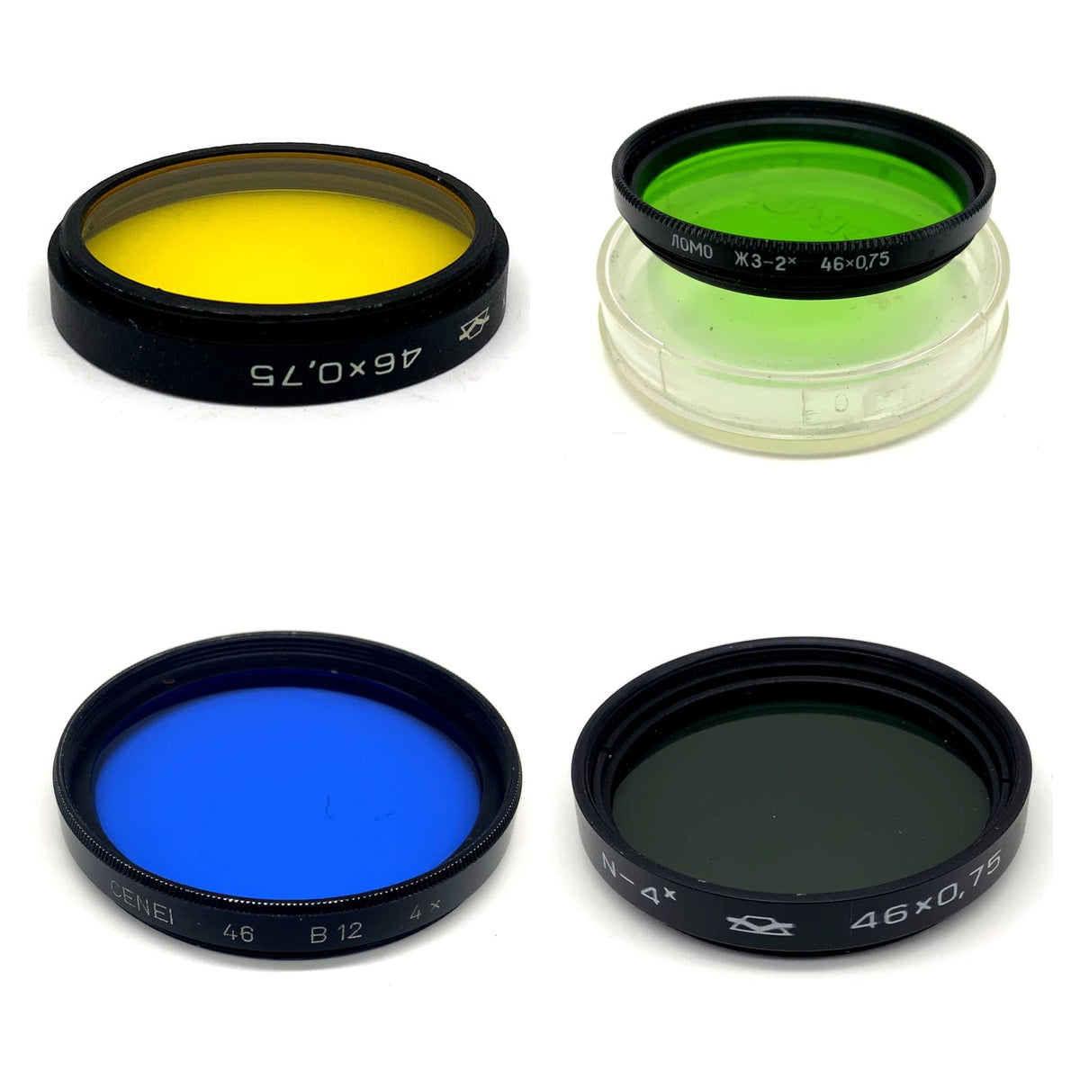 Farbfilter 46mm Auswahl Gelb Gelbgrün Blau Zenit Lomo Cenei Filter Schwarzweiß