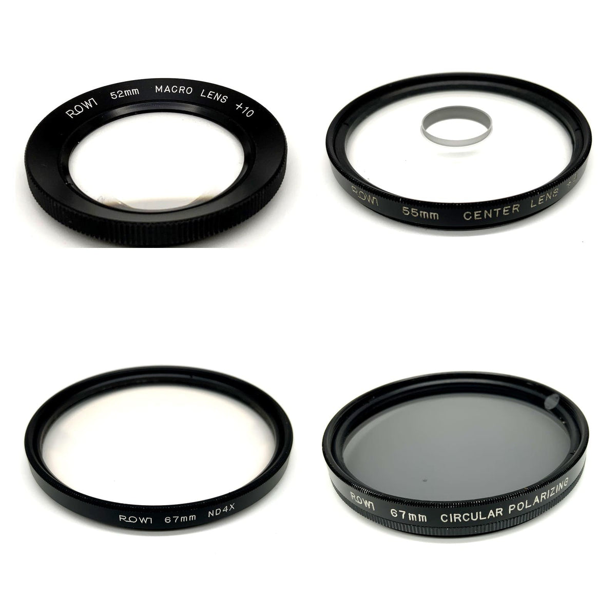 ROWI Filter Auswahl Polfilter Skylight UV Nahlinse 37 49 52 55mm Objektivfilter